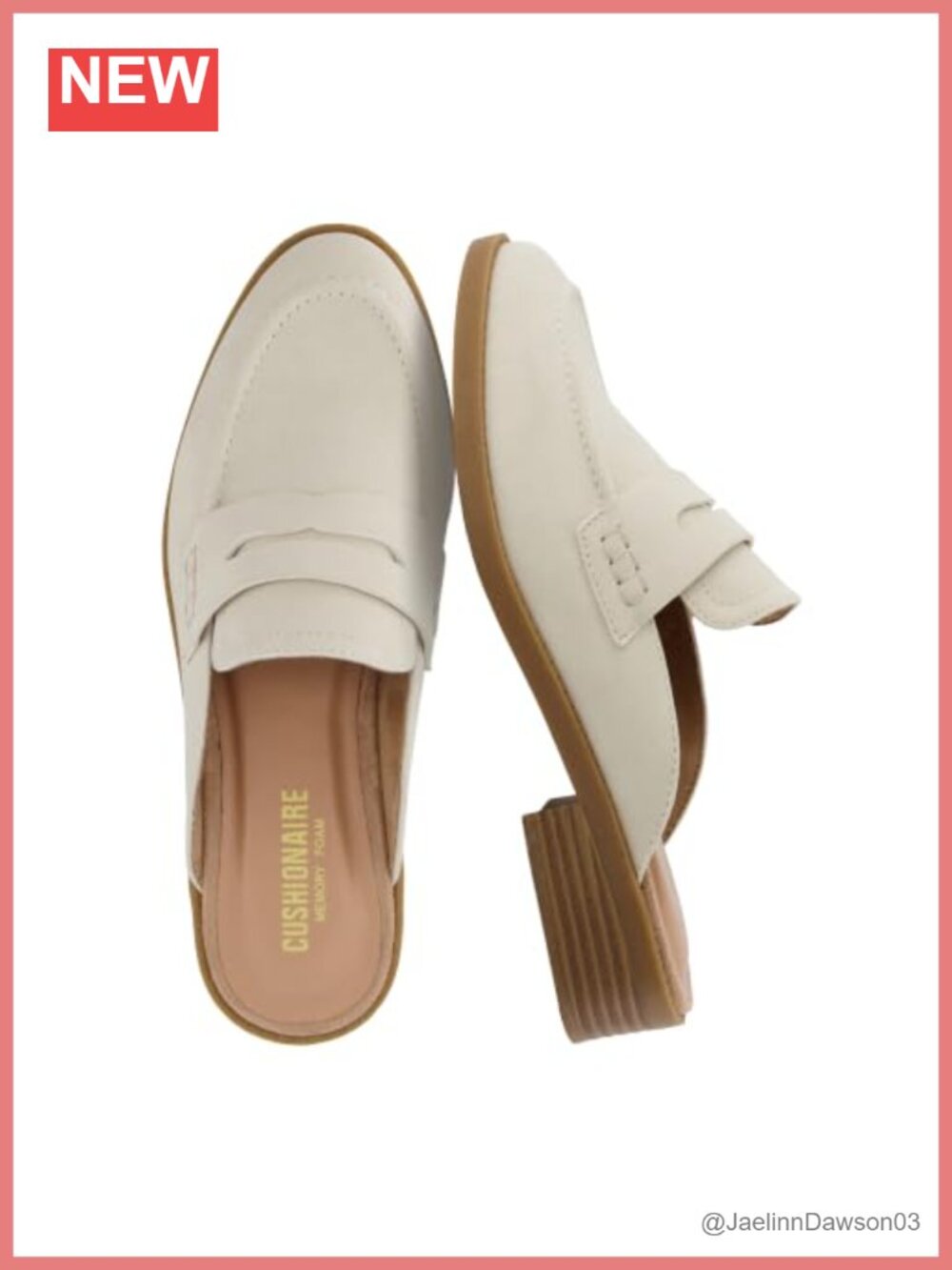 Women's Slip On Mule Loafer, Memory Foam Cushioning, Vegan Leather, Backless